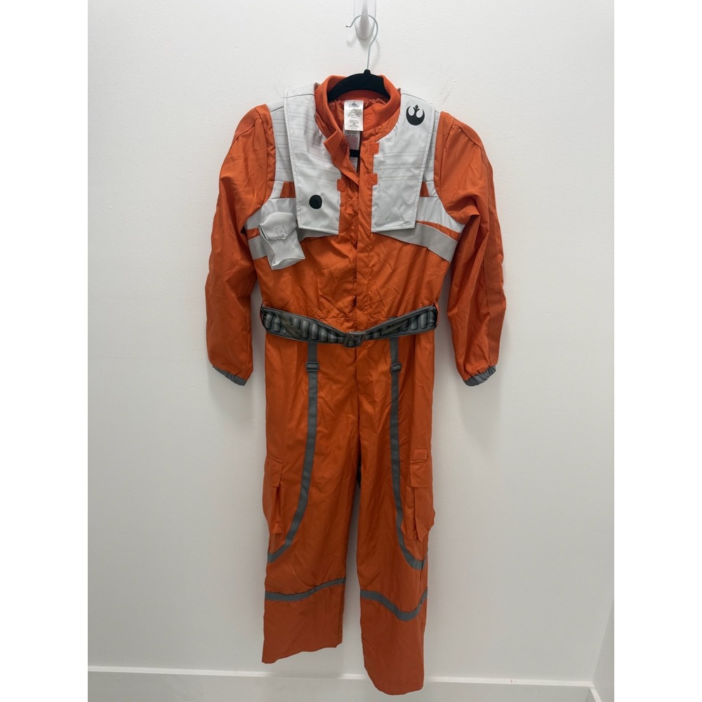 Disney Star Wars X-Wing Pilot Orange Flight Suit Costume Kids 11/12 Rebel Suit